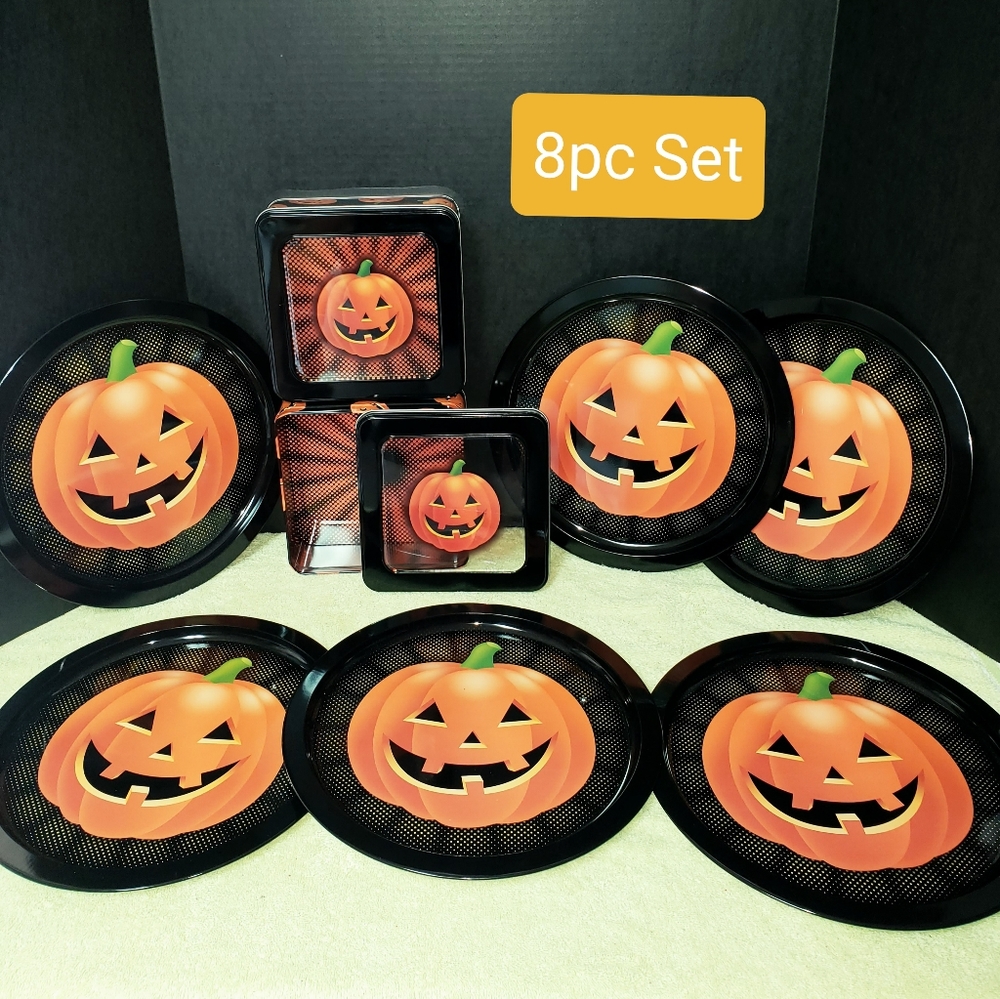 8pc Jack-o-lantern /Pumpkin kitchen dinning set